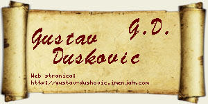 Gustav Dušković vizit kartica
